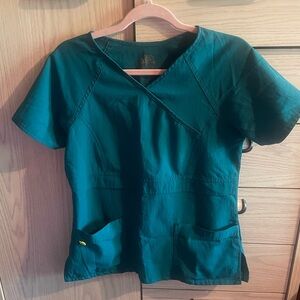 Hunter green scrub top